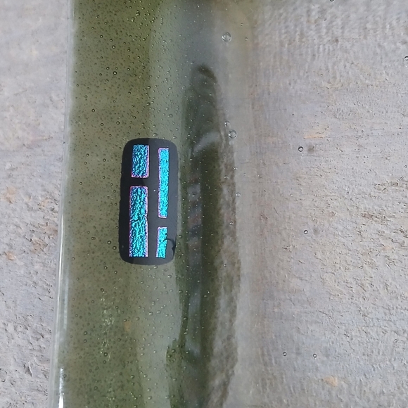 Kiln Art Fused Glass & Dichroic Trinket Dish Tray Signed - Picture 12 of 15